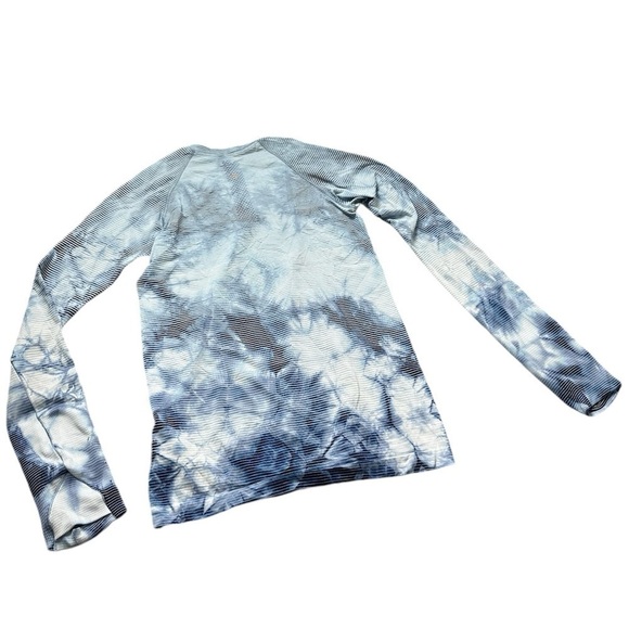 Lululemon Women’s Swiftly Tech Long Sleeve 2.0 Waist Length Blue Tie Dye Size 6 - Picture 4 of 12